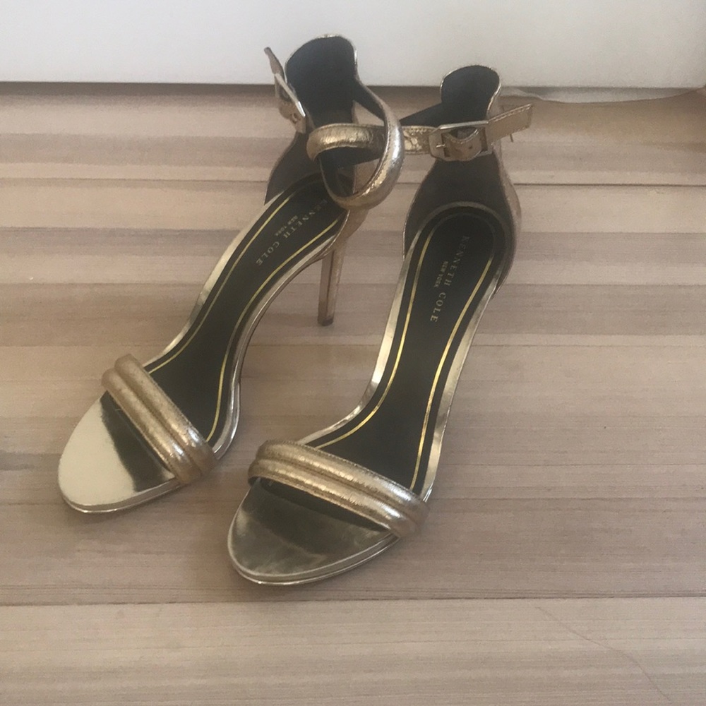Gold High Heel Sandals